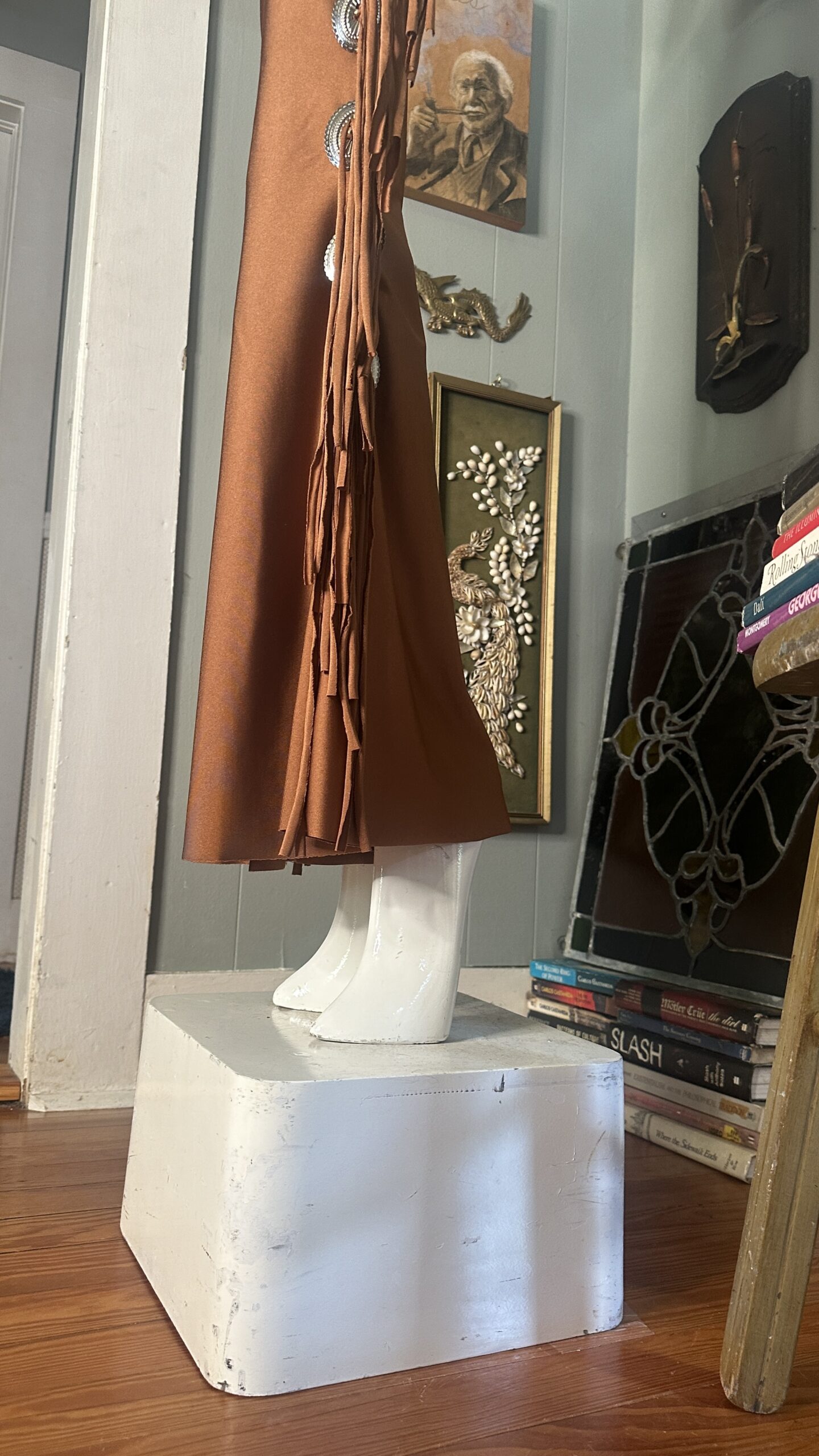 RTS +++ XSmall Low-Rise Pony Brown with Conchos & Xlong Fringe and Belt Loops // Inseam 31 - Image 5