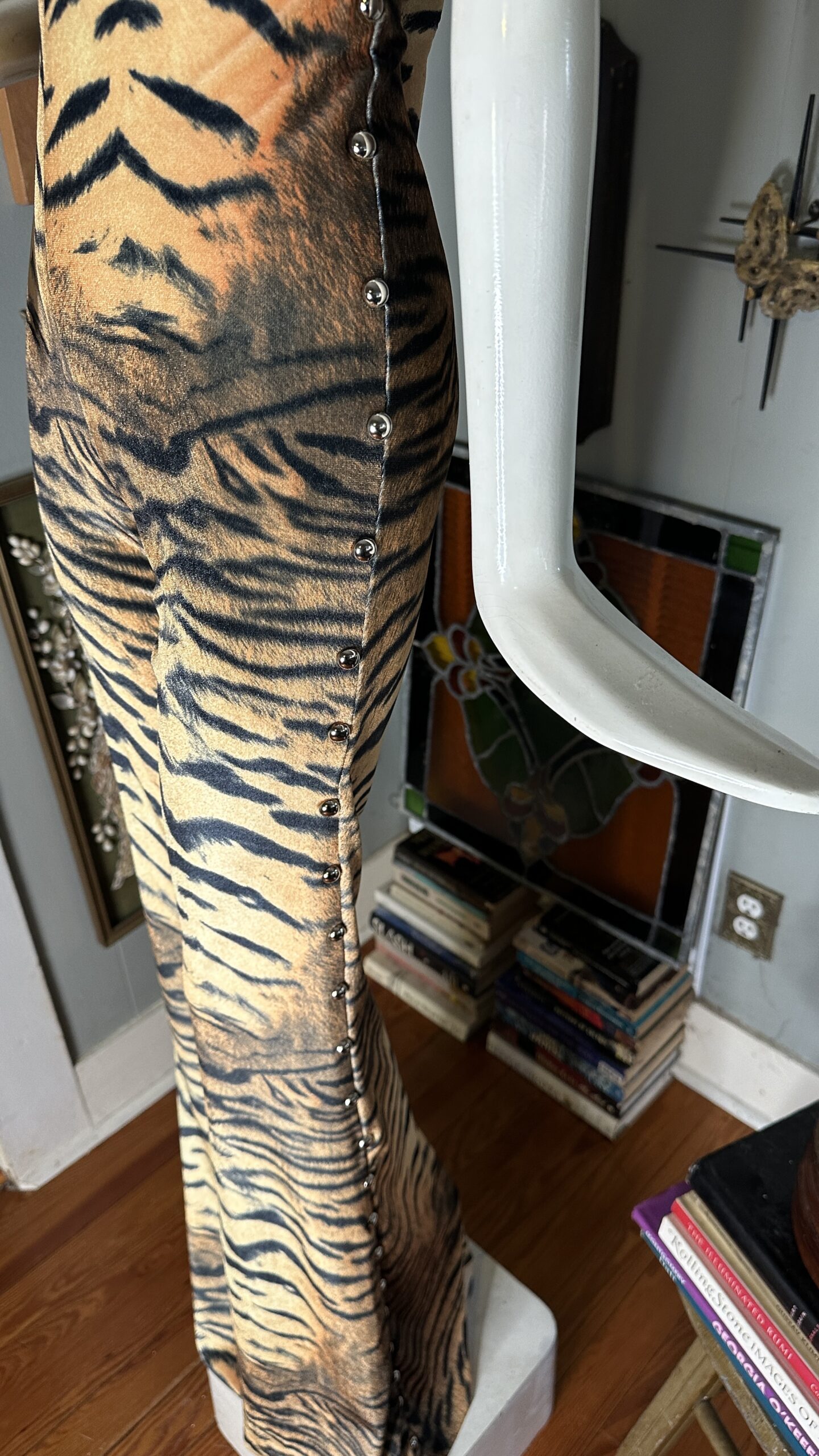 RTS +++ Small Tiger velvet with Silver Side Studs // inseam 37" - Image 3
