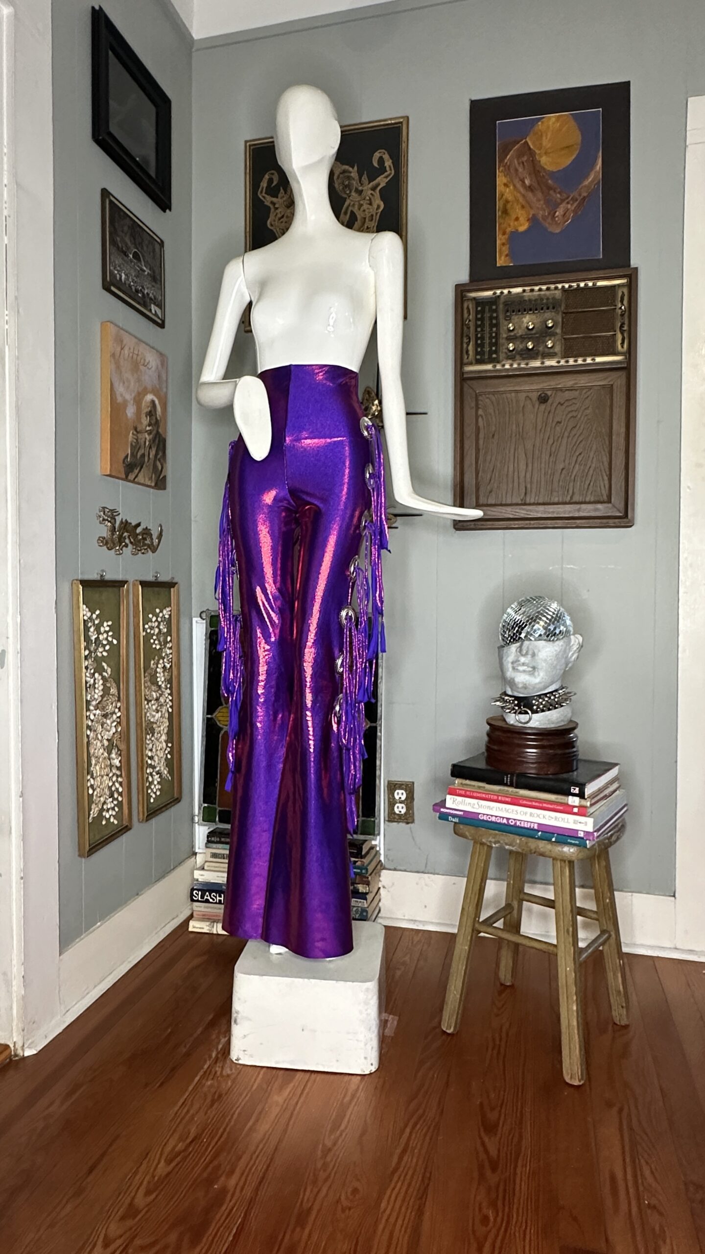 RTS +++ XSmall Liquid Purple Pink with Conchos & X-Long Fringe // Inseam 34"